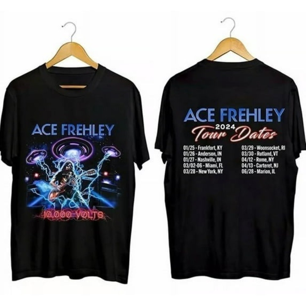 Ace Frehley  Tour Dates T-Shirt, Ace Frehley Shirt- 2 Sided